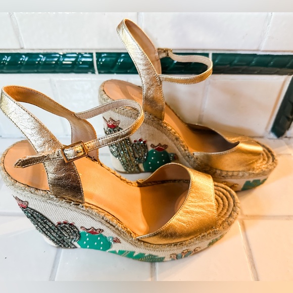 Kate Spade Dallas Cactus Wedges Espadrille Sandals size 10 - Picture 6 of 10